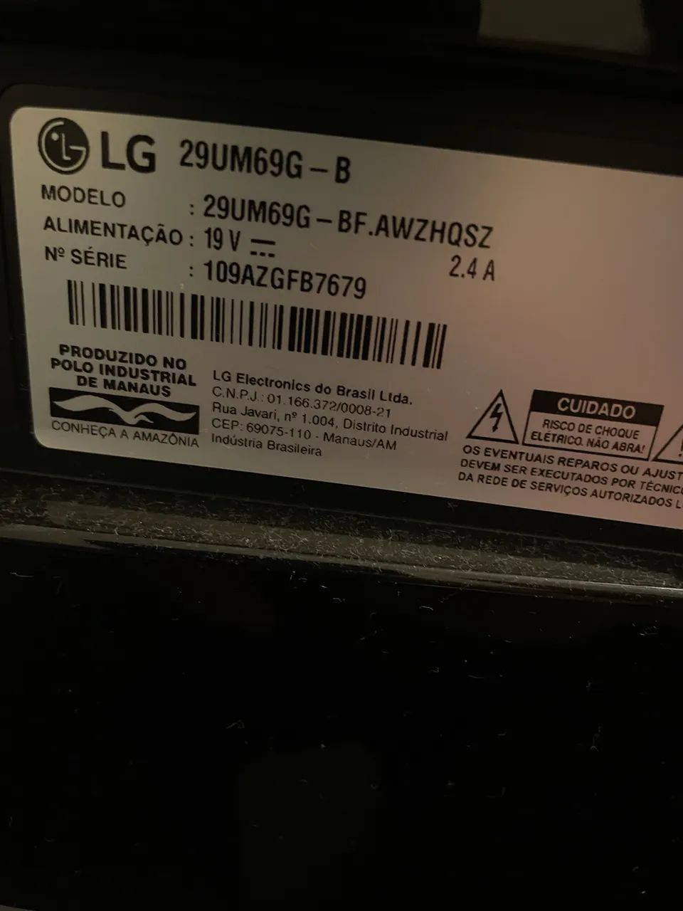 Monitor LG UltraWide 29 polegadas semi novo - Foto 2