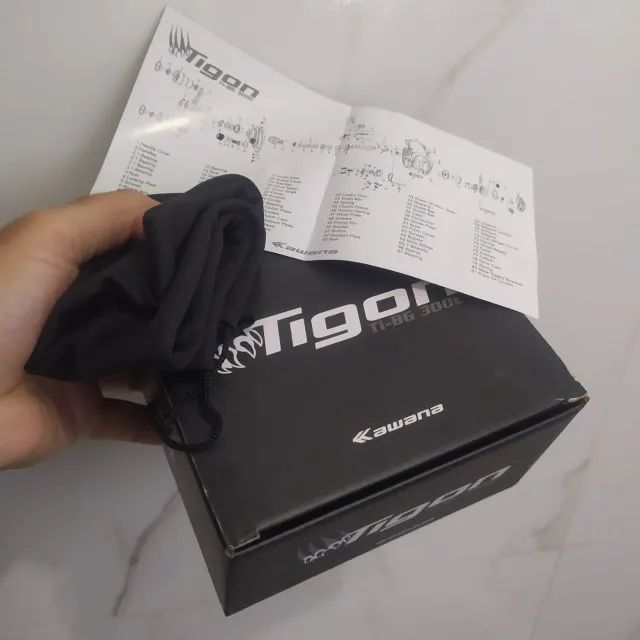 Carretilha Tigon BG 300 (Big Game) drag 13kg lado esquerdo (nova na caixa) - Foto 2