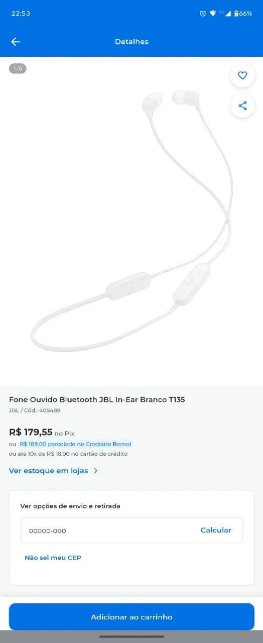 FONE JBL TUNE 135 BT