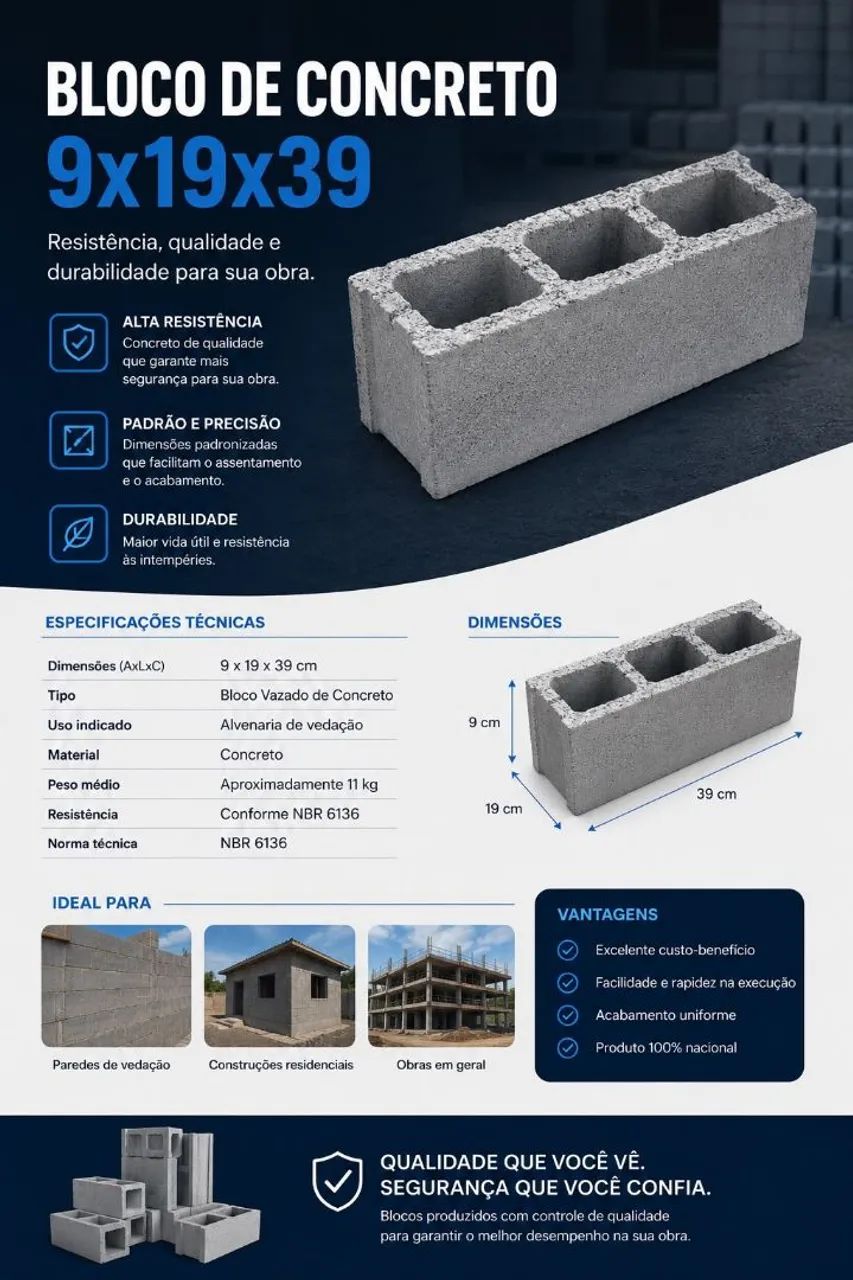 Blocos e bloquetes de concreto - Foto 4