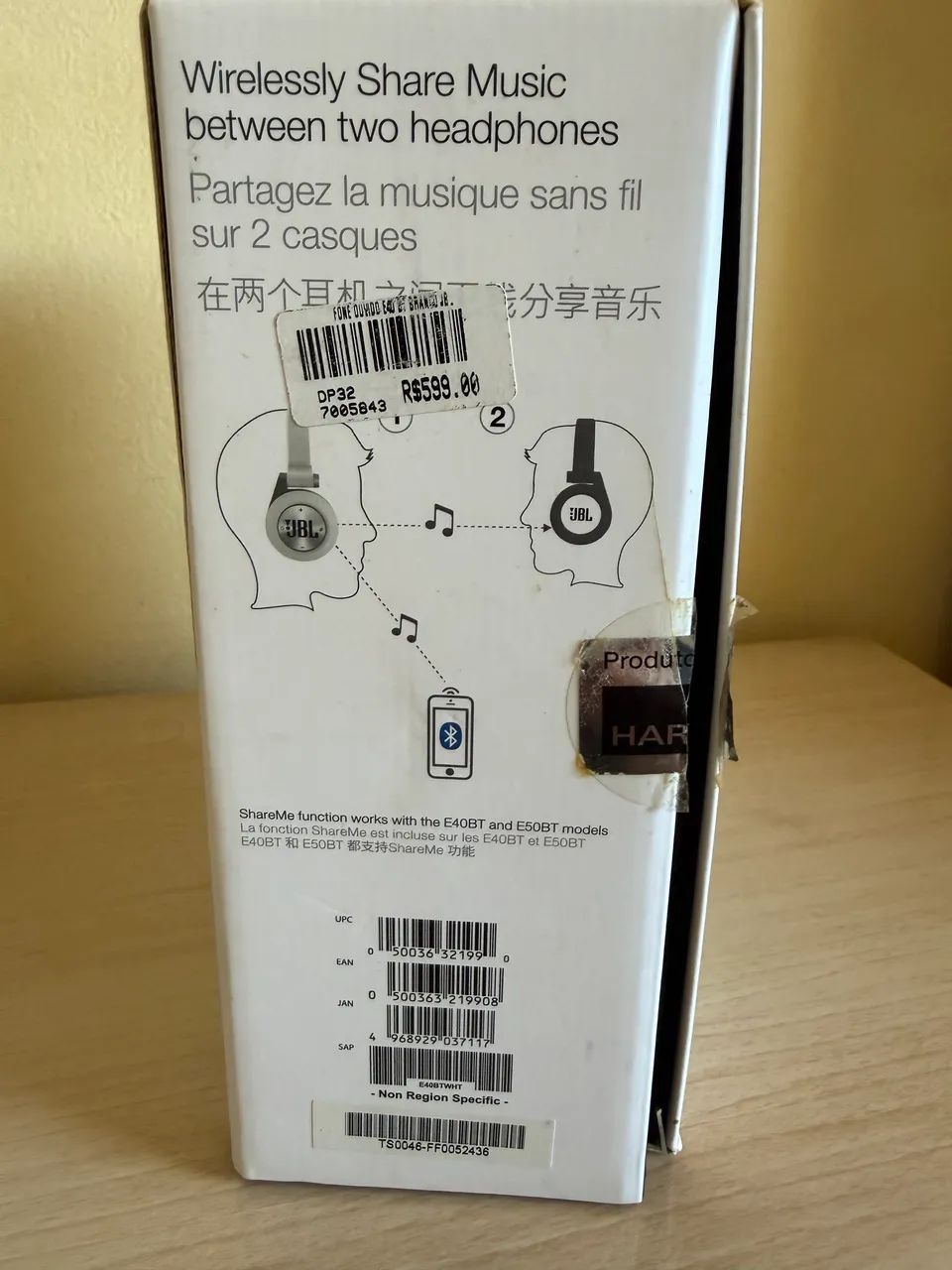 Fone de Ouvido Bluetooth JBL Synchros E40BT Branco - Ótimo Estado / Som Premium - Foto 5