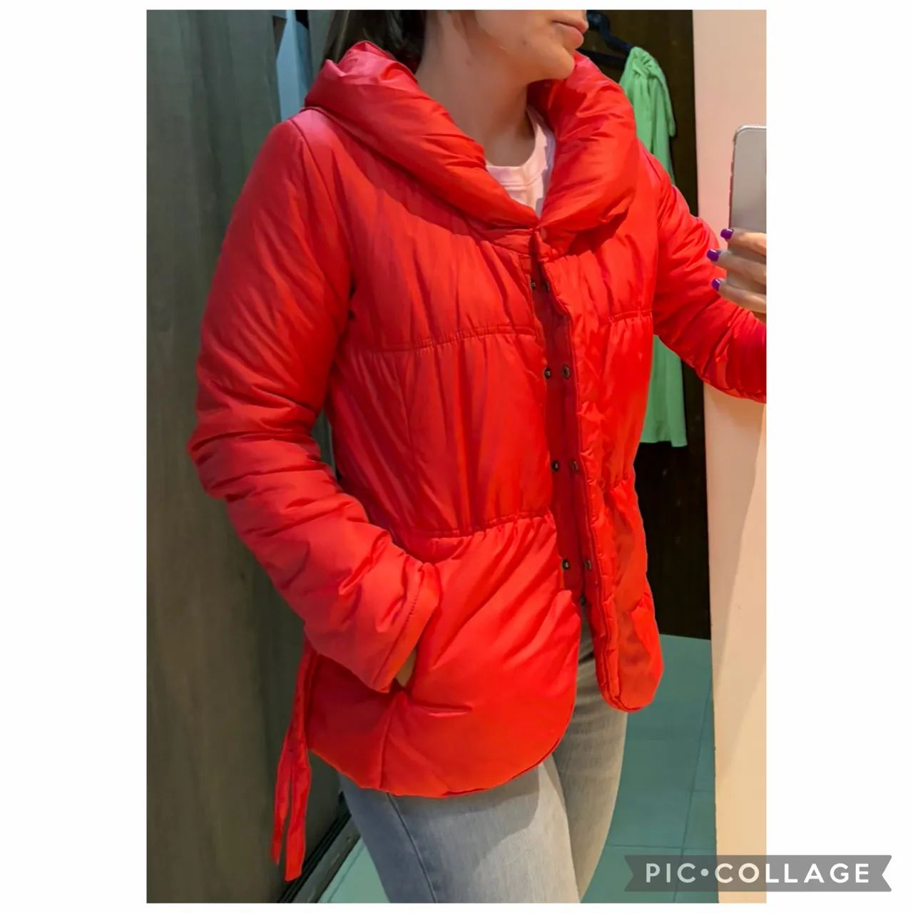 Jaqueta Puffer vermelha 