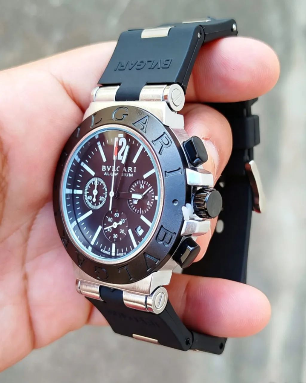 Relógio Masculino Bvlgari Aluminium - Foto 2