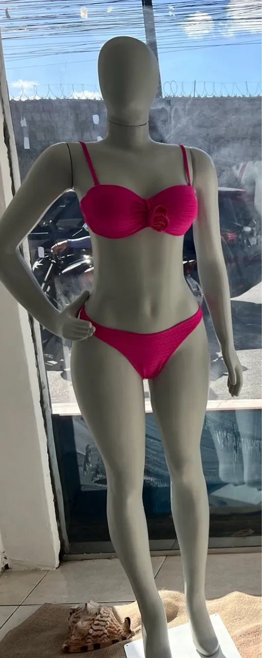 Manequim Feminino de Loja | Corpo Inteiro + 3 Braços - Ótimo Estado