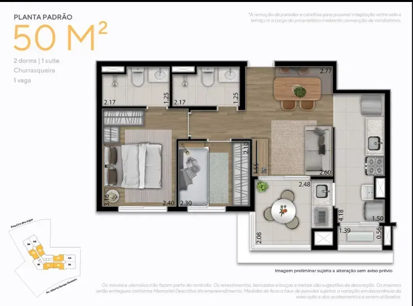 PLANTA 50m²