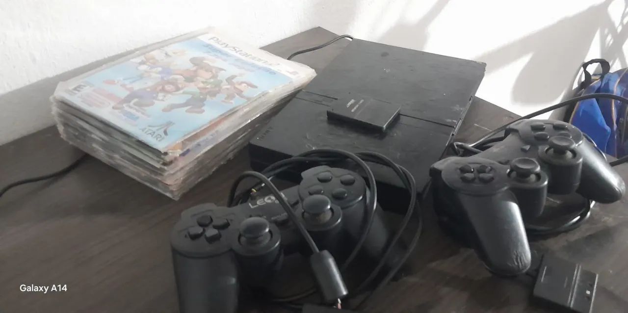PlayStation 2 Slim Conservado + Adaptador HDMI + 10 Jogos (Aceito