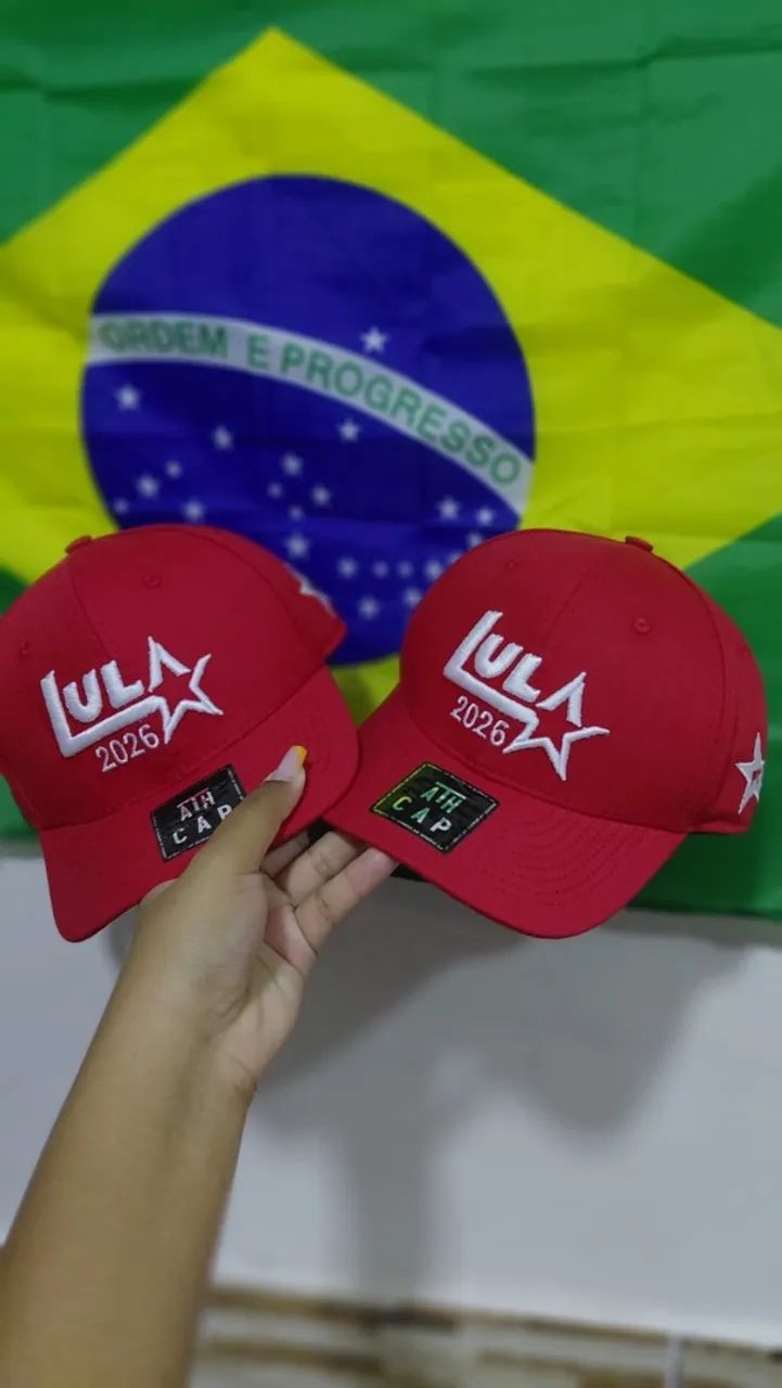 Bonés Lula e Flávio Bolsonaro  - Foto 3