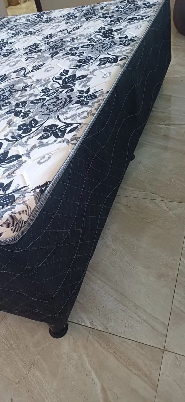 Cama Box Conjugada Casal Completa (Com Pés) - Ótimo Estado - Foto 2