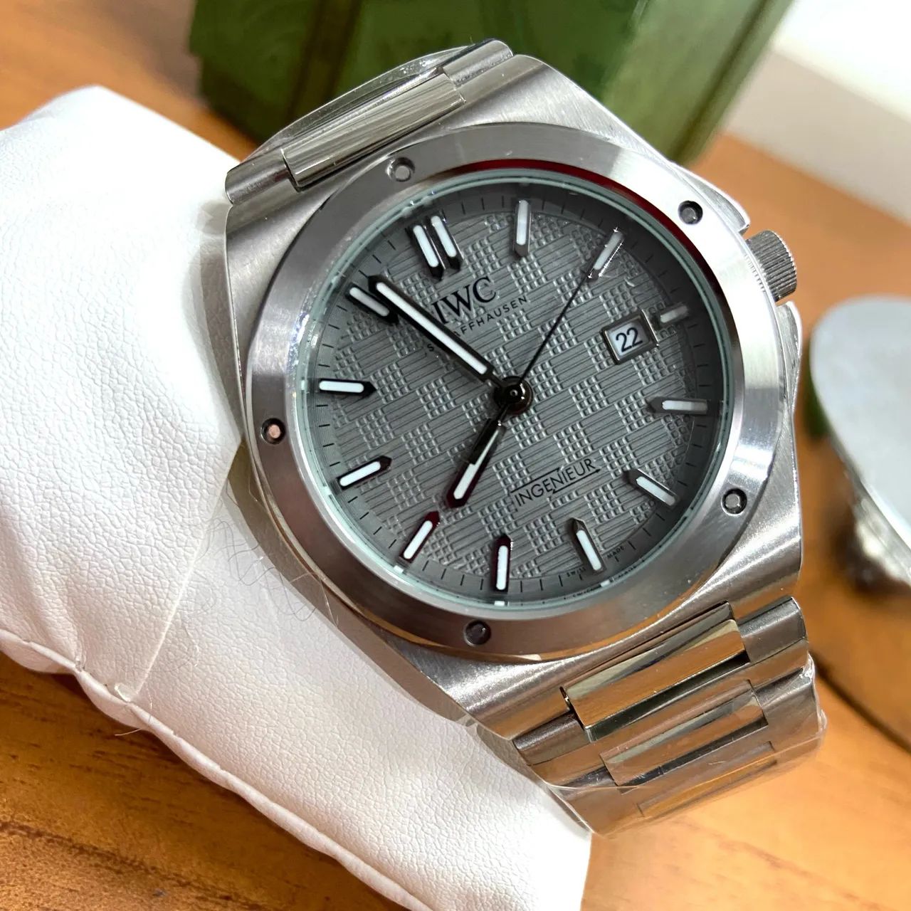 Relógio IWC ingenieur 42mm automático fundo cinza - Foto 3
