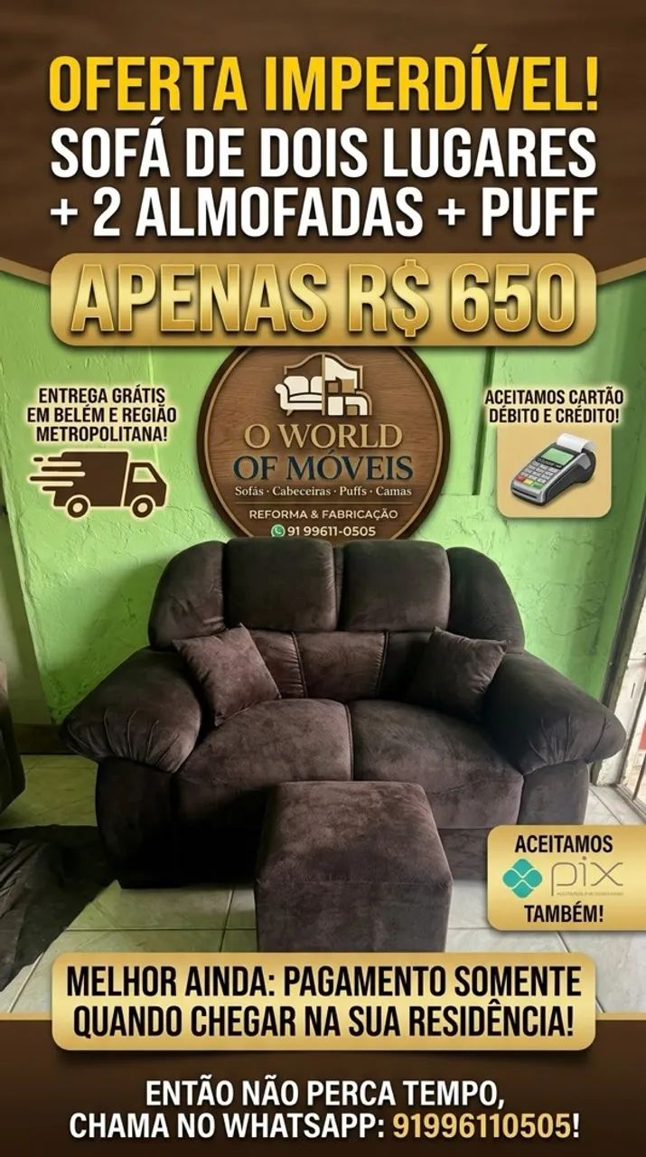 Sofá preto 