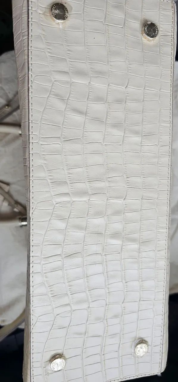 Bolsa Schutz, Lorena, tote, grande, croco, bege. Impecável!! - Foto 3