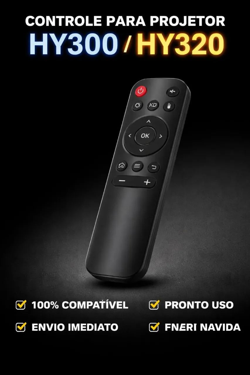 Controle projetor hy 300 e hy320 novo sem uso 