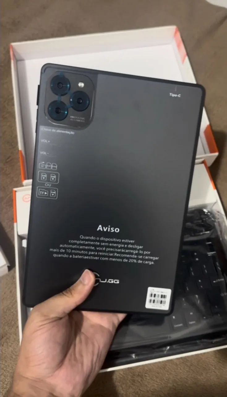 Tablet 10.1 com Teclado+Mouse 6GB RAM 128GB Android 13 Câmera 50MP - CINZA OU PRETO - Foto 3