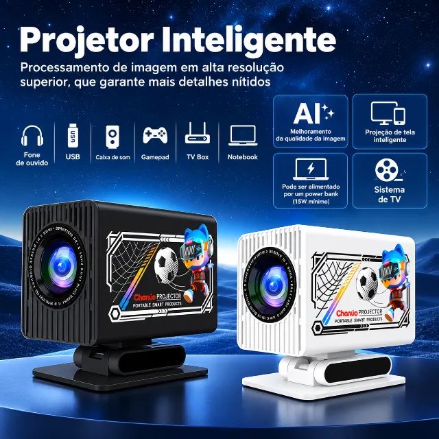 Mini Projetor A1 Android 4K Wifi Bluetooth - Foto 3