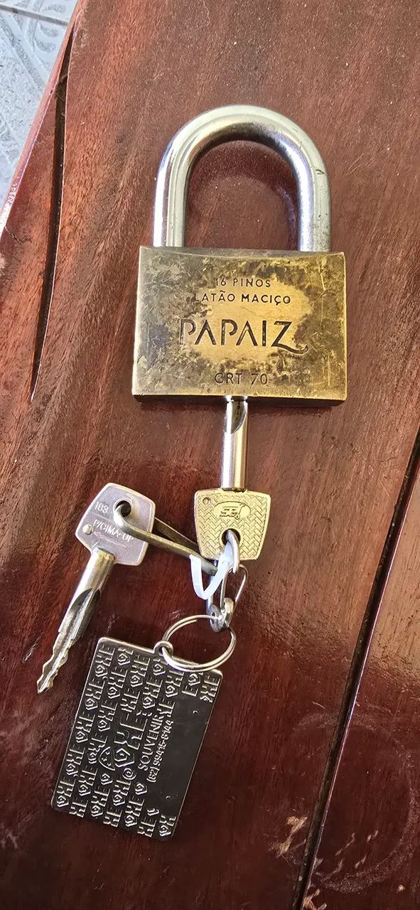 Cadeado 70 maciço 70 pinos