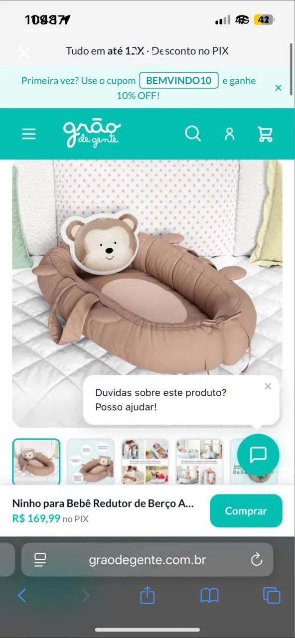 Vendo ninho redutor de berço