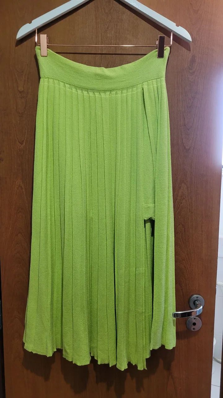 Saia verde tricot.  - Foto 2