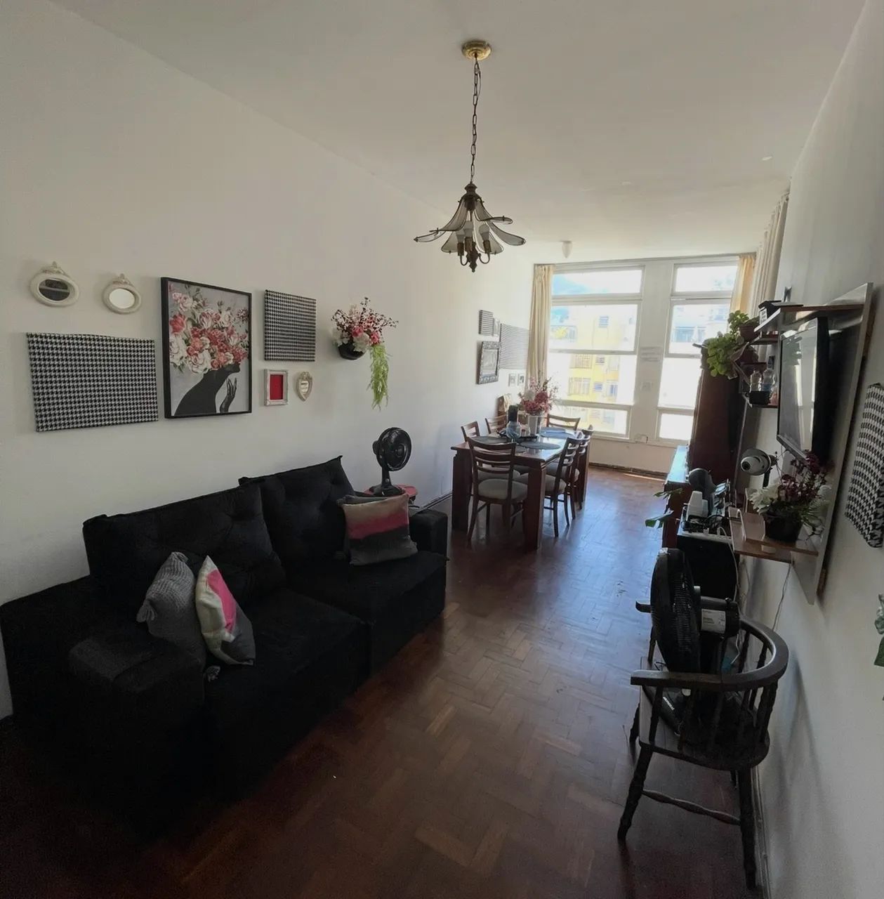 Sofá cama preto 64962178224770121