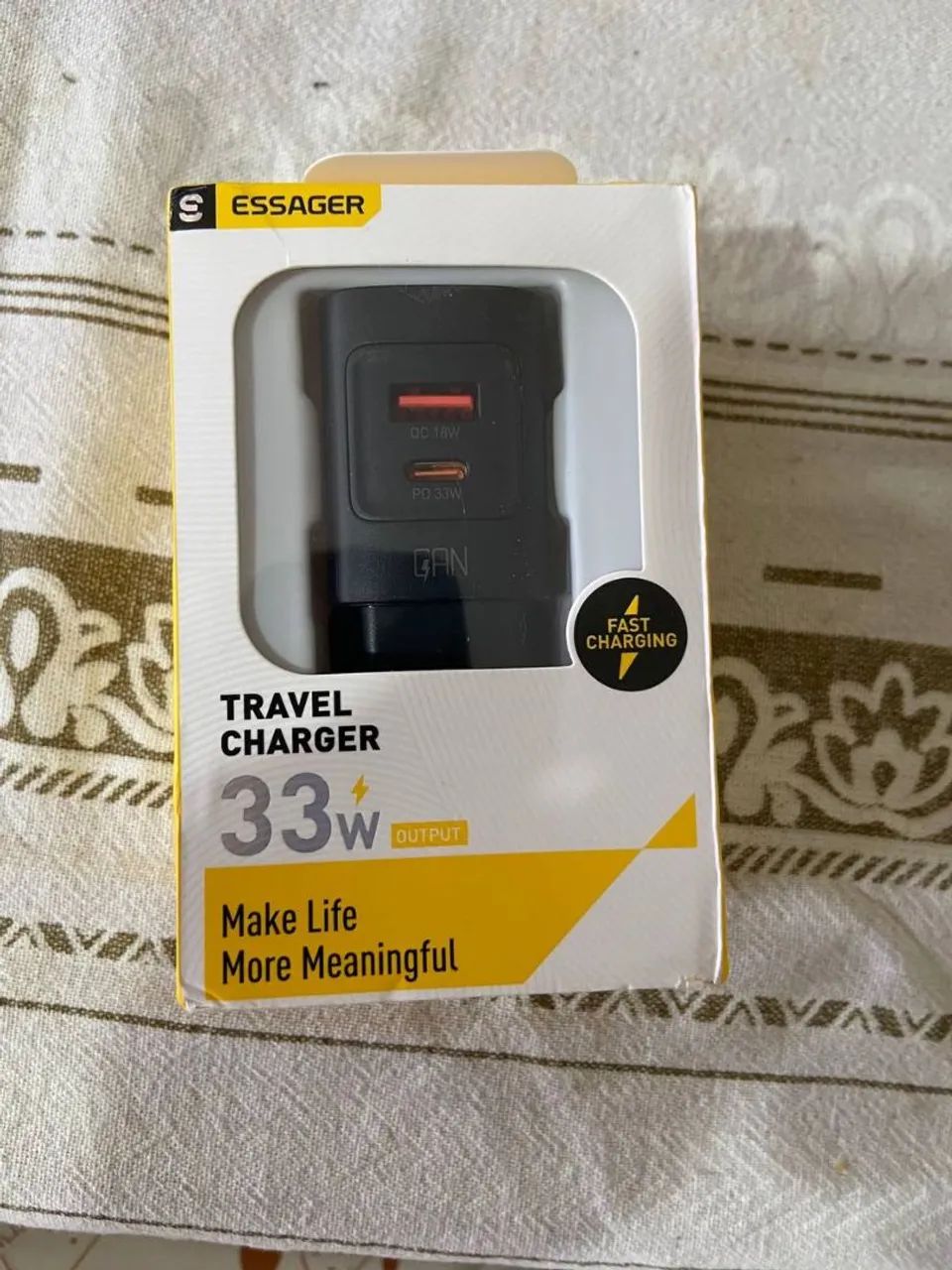 Carregador essager turbo 33w 