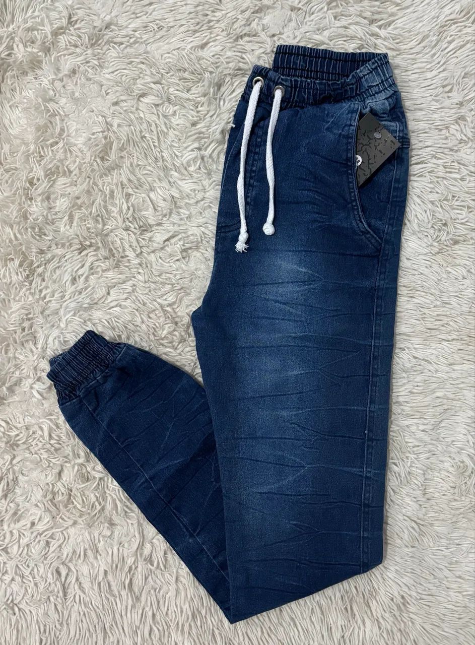 Calça Jeans Jogger Azul 