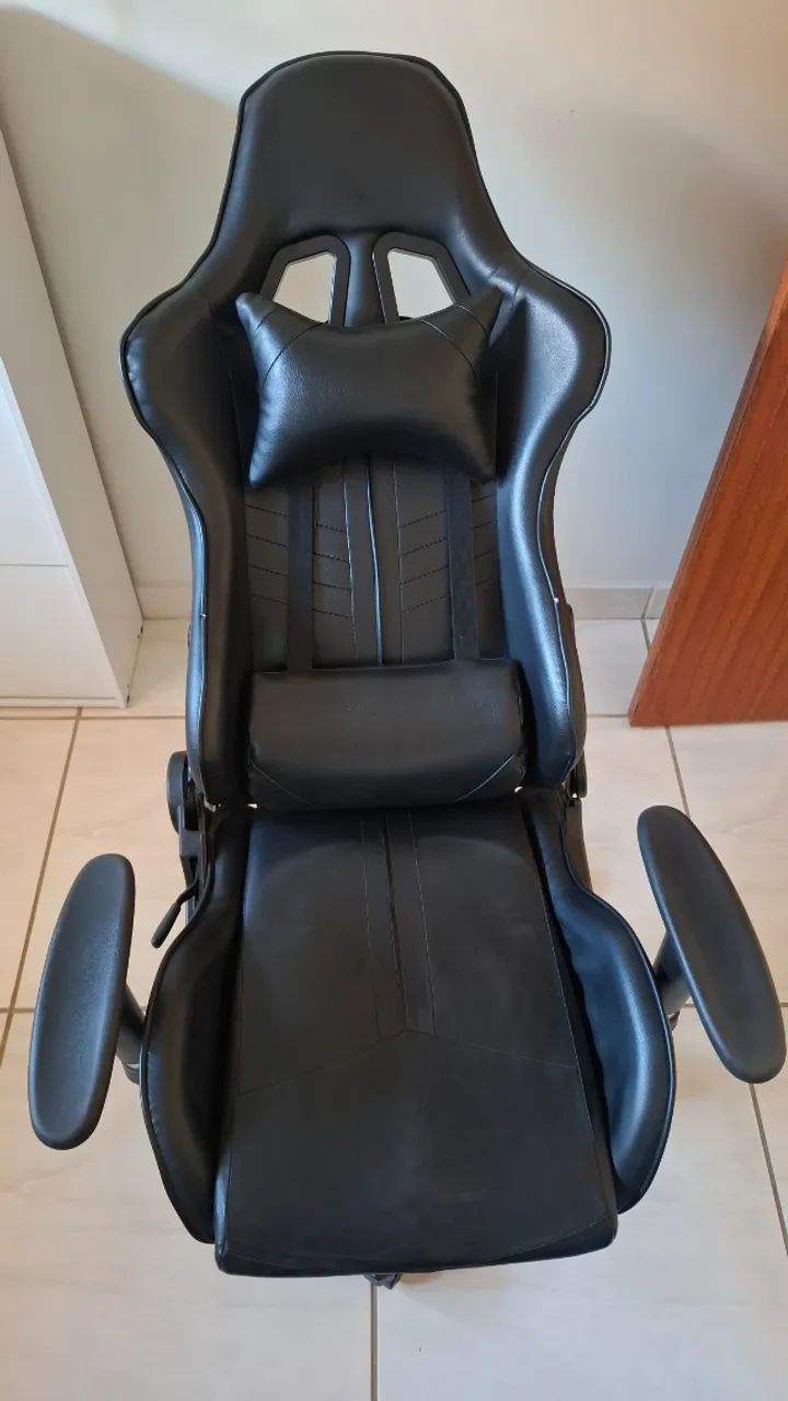 Cadeira Gamer Preta - Foto 5