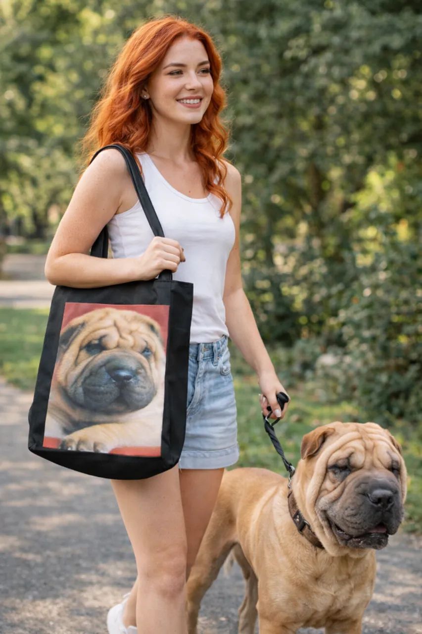 Bolsa ecobag estampa cachorro Sharpei - Foto 2