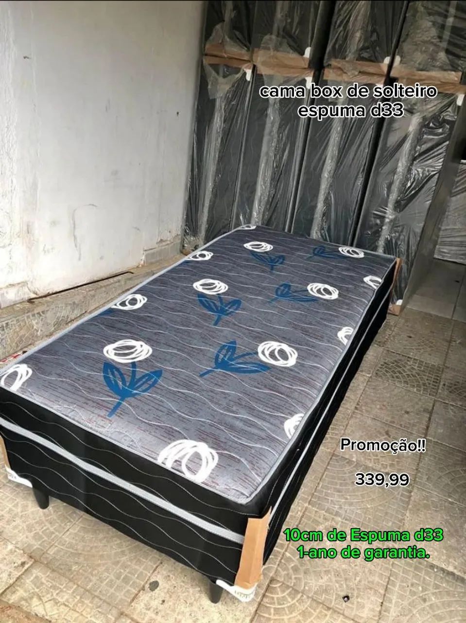 Cama box de solteiro
