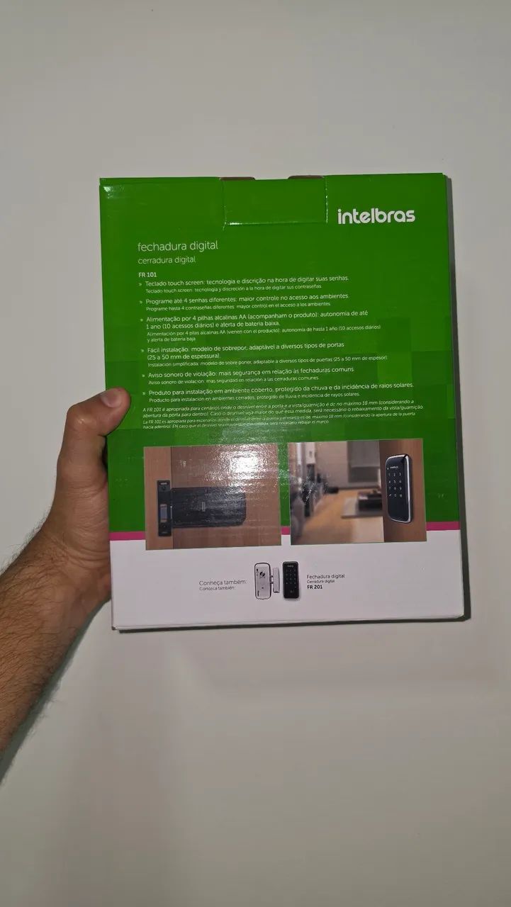 FECHADURA DIGITAL COM SENHA INTELBRAS FR101 SOBREPOR - LACRADO - GARANTIA - NOTA FISCAL - Foto 2