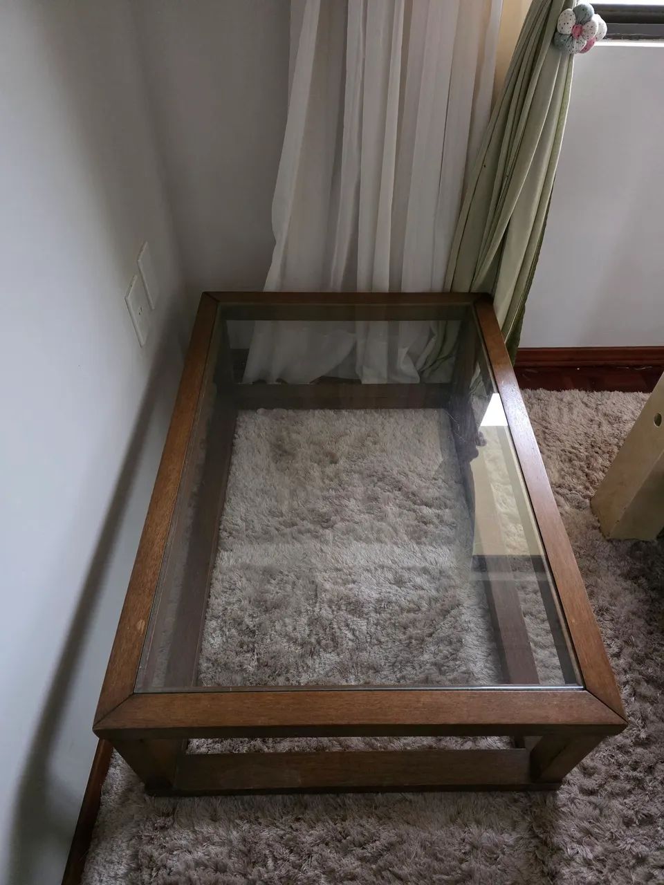 Mesa de vidro/madeira  - Foto 2