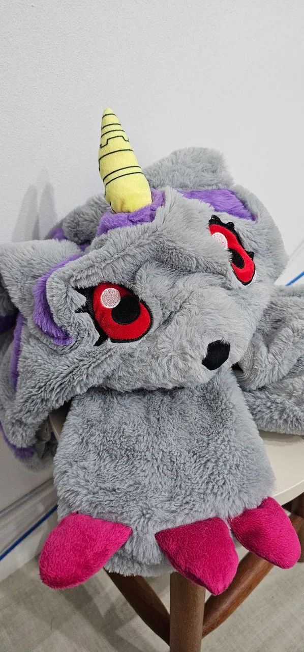 Touca Gabumon Digimon com orelhas que mexem - Foto 4