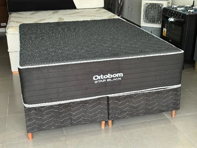 Cama Queen em Oferta | Colchão + Base | 12x Sem Juros 