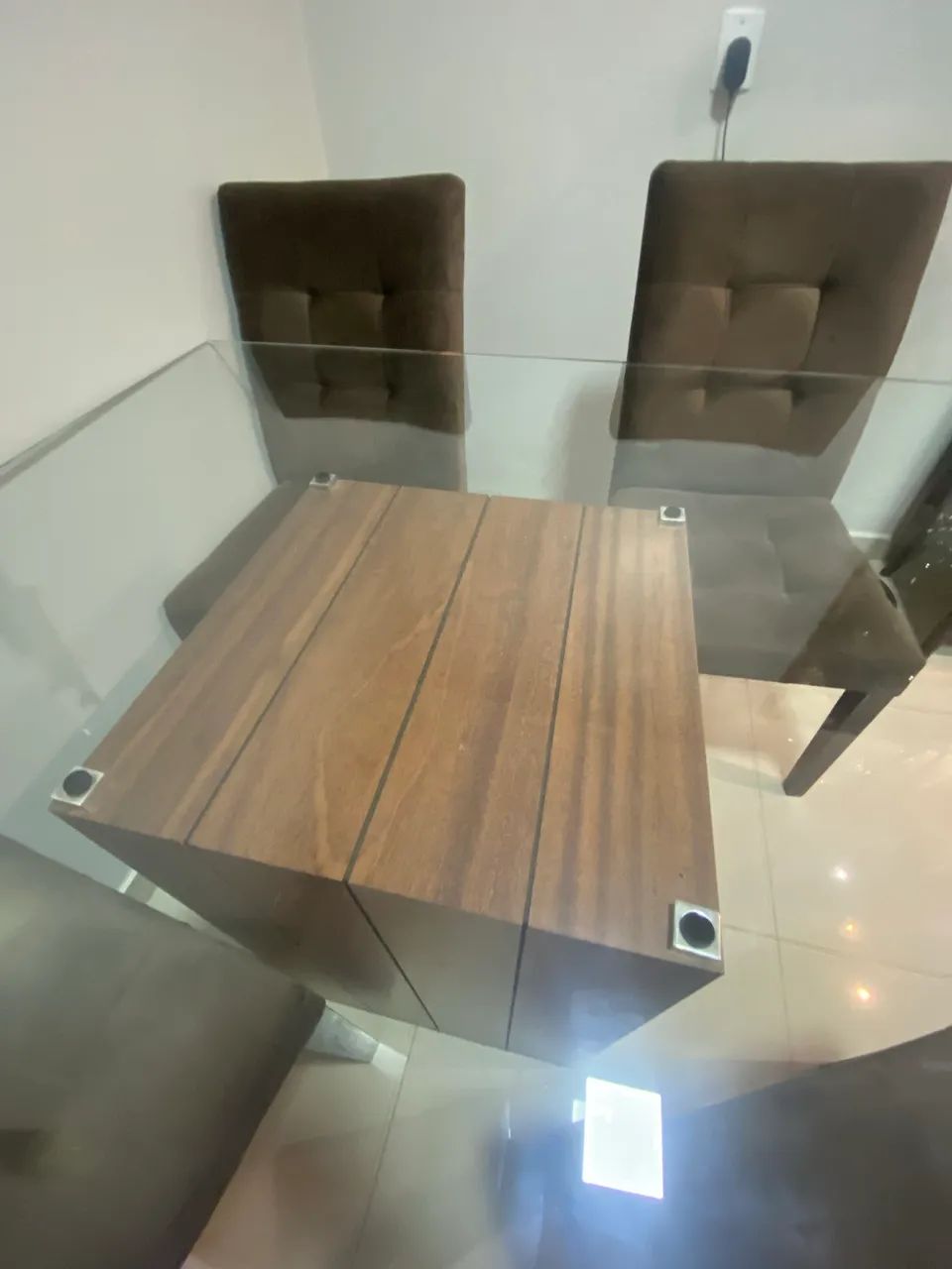Mesa de Vidro 6 cadeiras - Foto 4