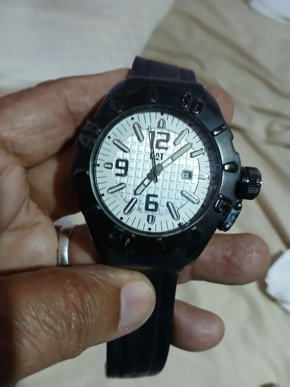  relogio (cat) caterpillar pulseira silicone similar funciona do 100% 