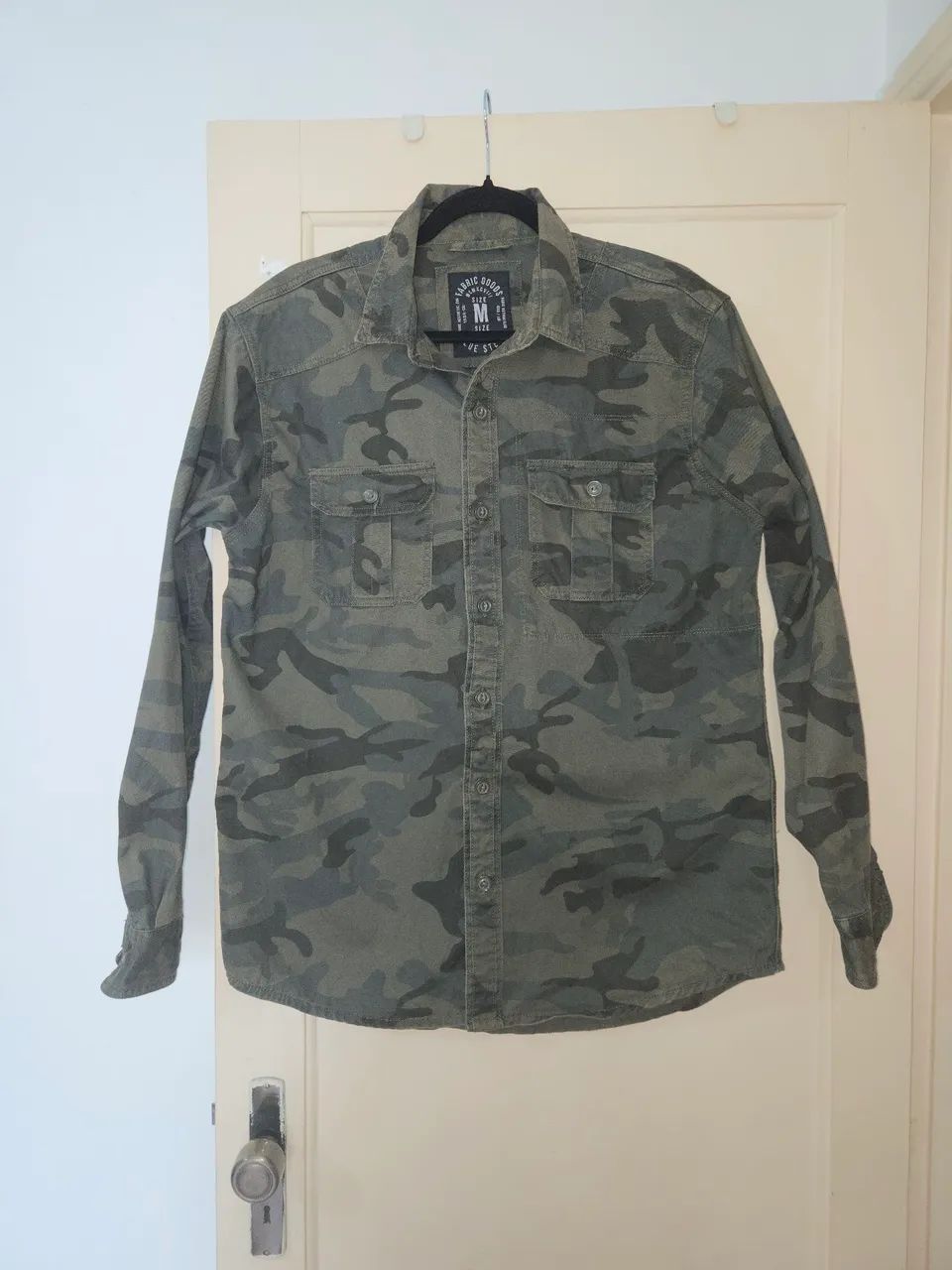 camisa militar em sarja m