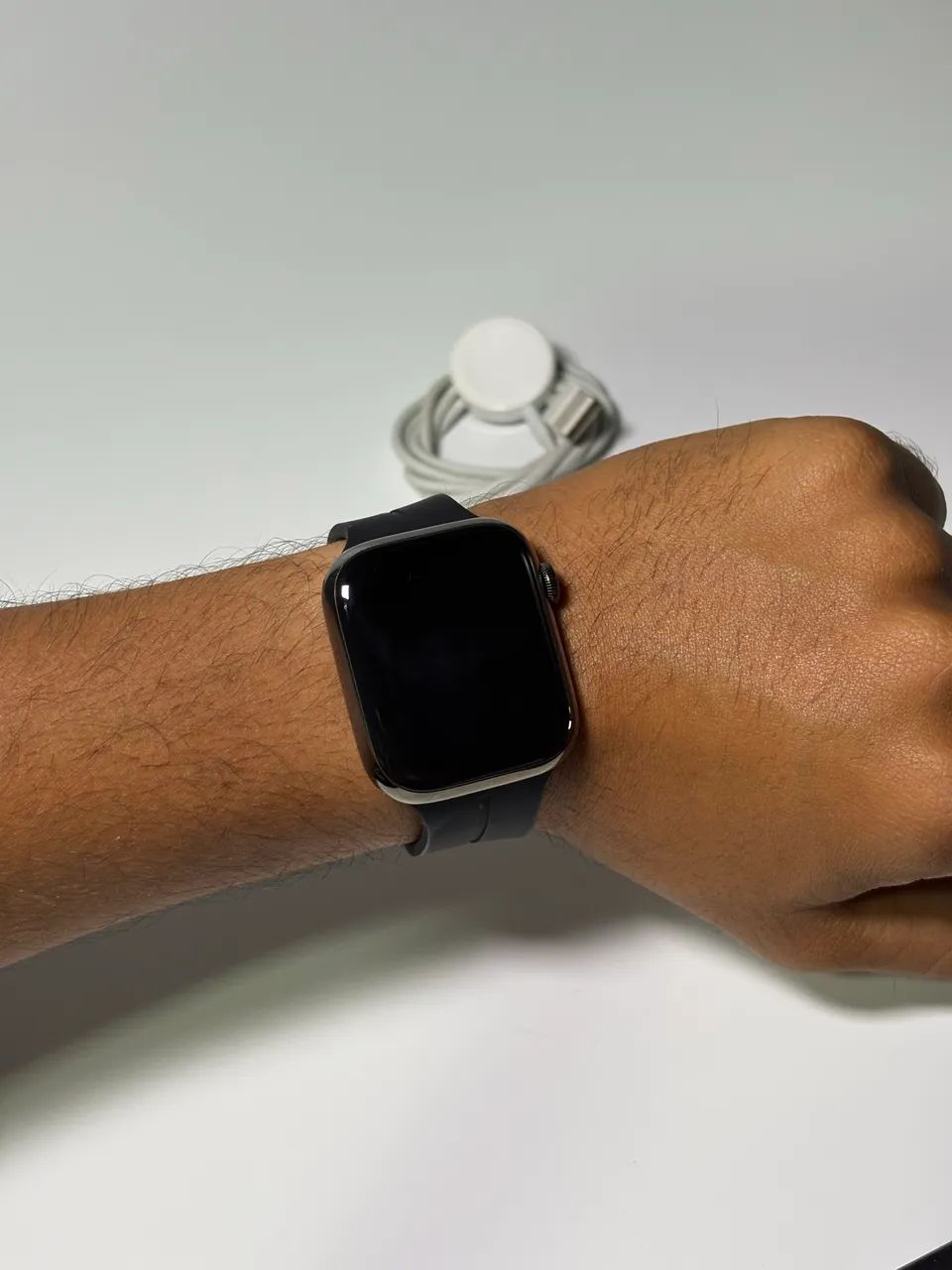Apple Watch séries 7 45mm GPS + Celular - Aço inoxidável - Foto 2