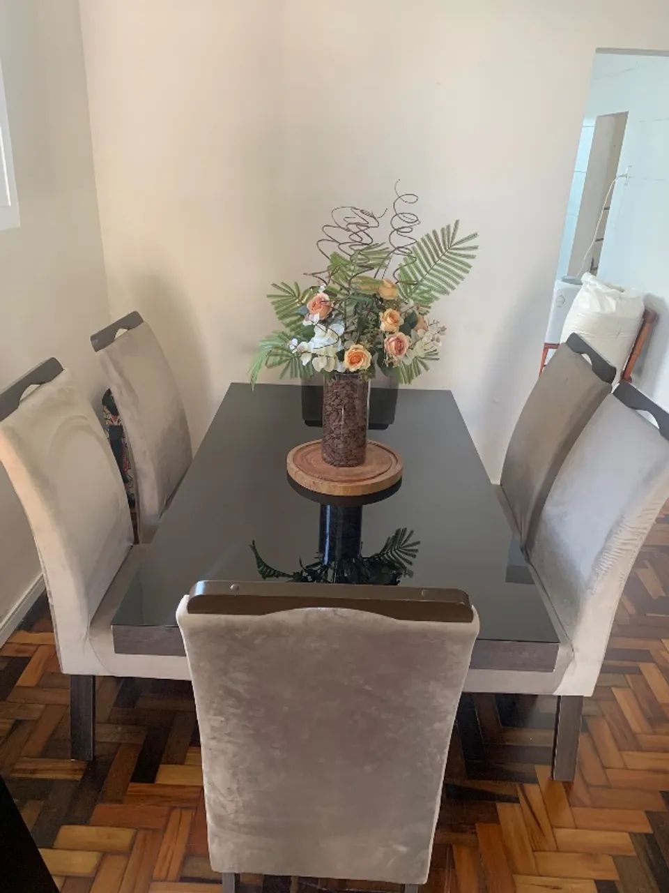 Mesa de jantar tampo de vidro  - Foto 3
