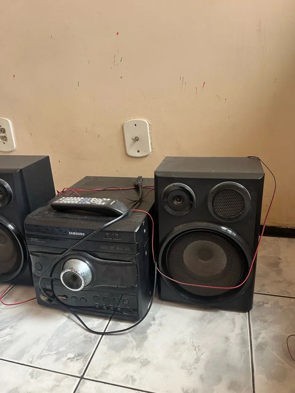 SOM SAMSUNG MAX-G55 COM 2 CAIXAS DE SOM 