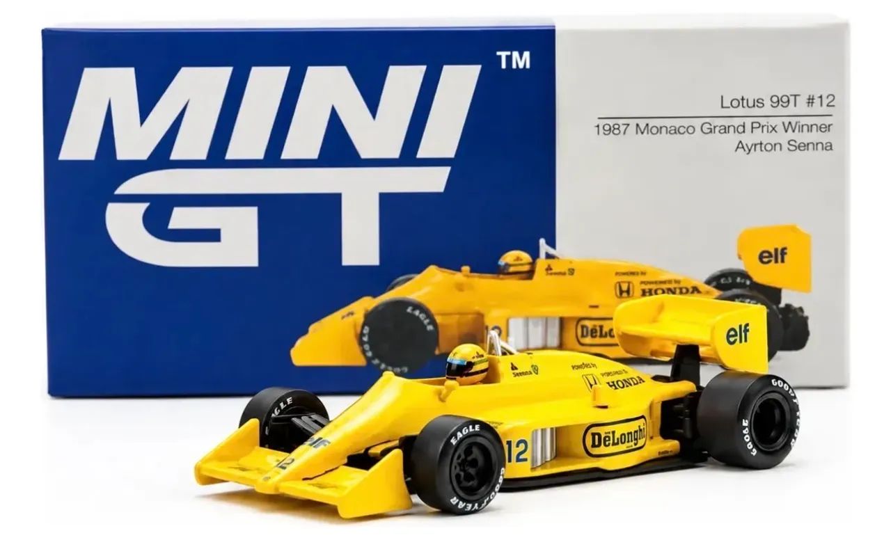 Minigt Lotus 99t #12 Ayrton Senna 1987 Monaco Gp Winner 1/64