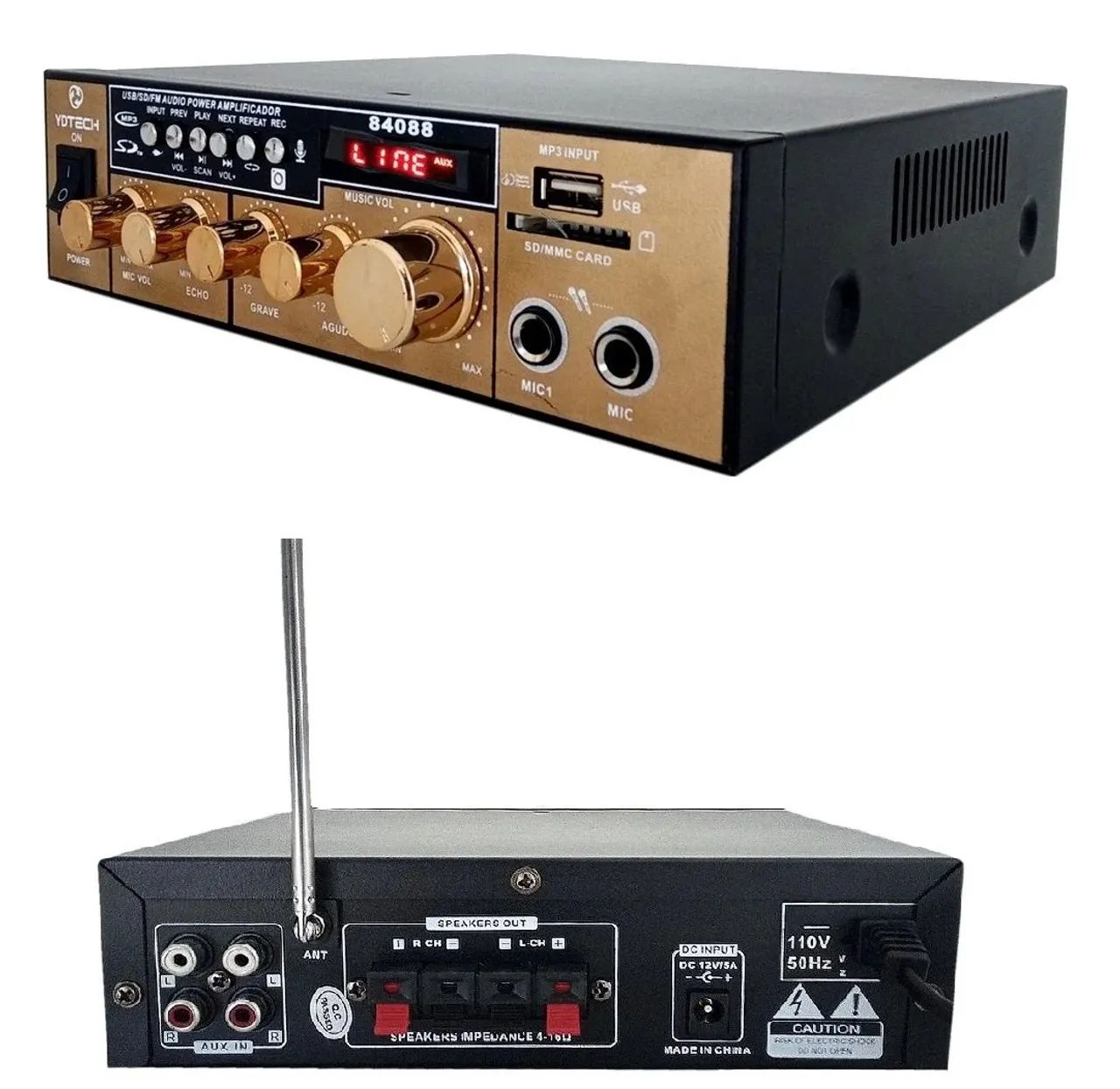 Amplificador de áudio receiver Bluetooth 
