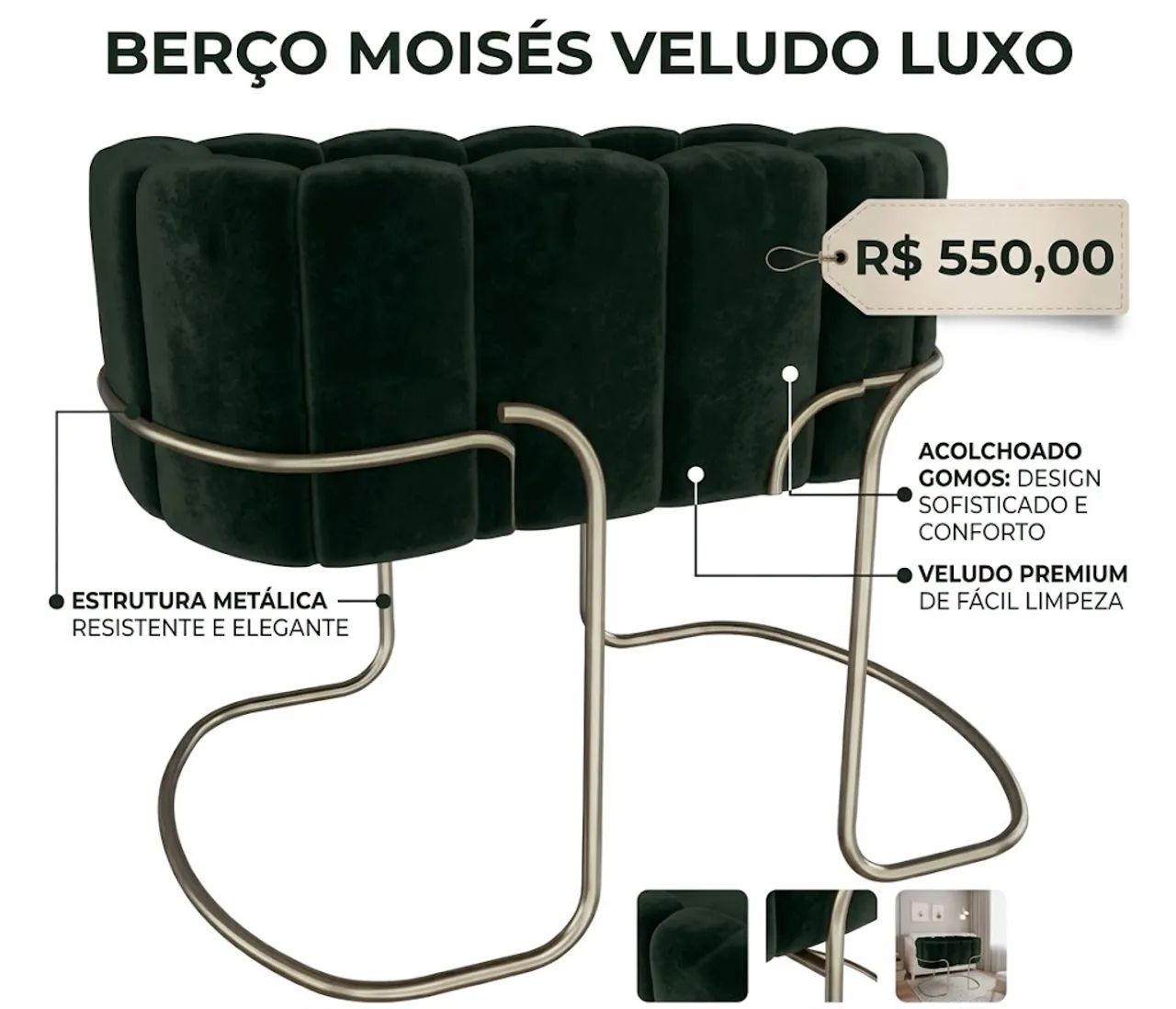 Berço Moisés Provencal 