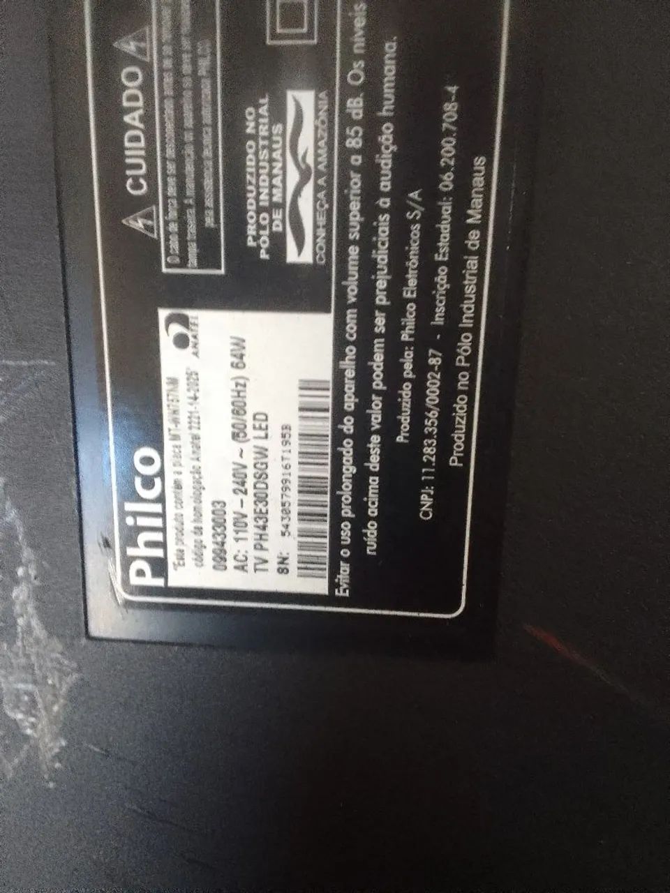 Tv Philco ph43e30dsgw LED tela quebrada 