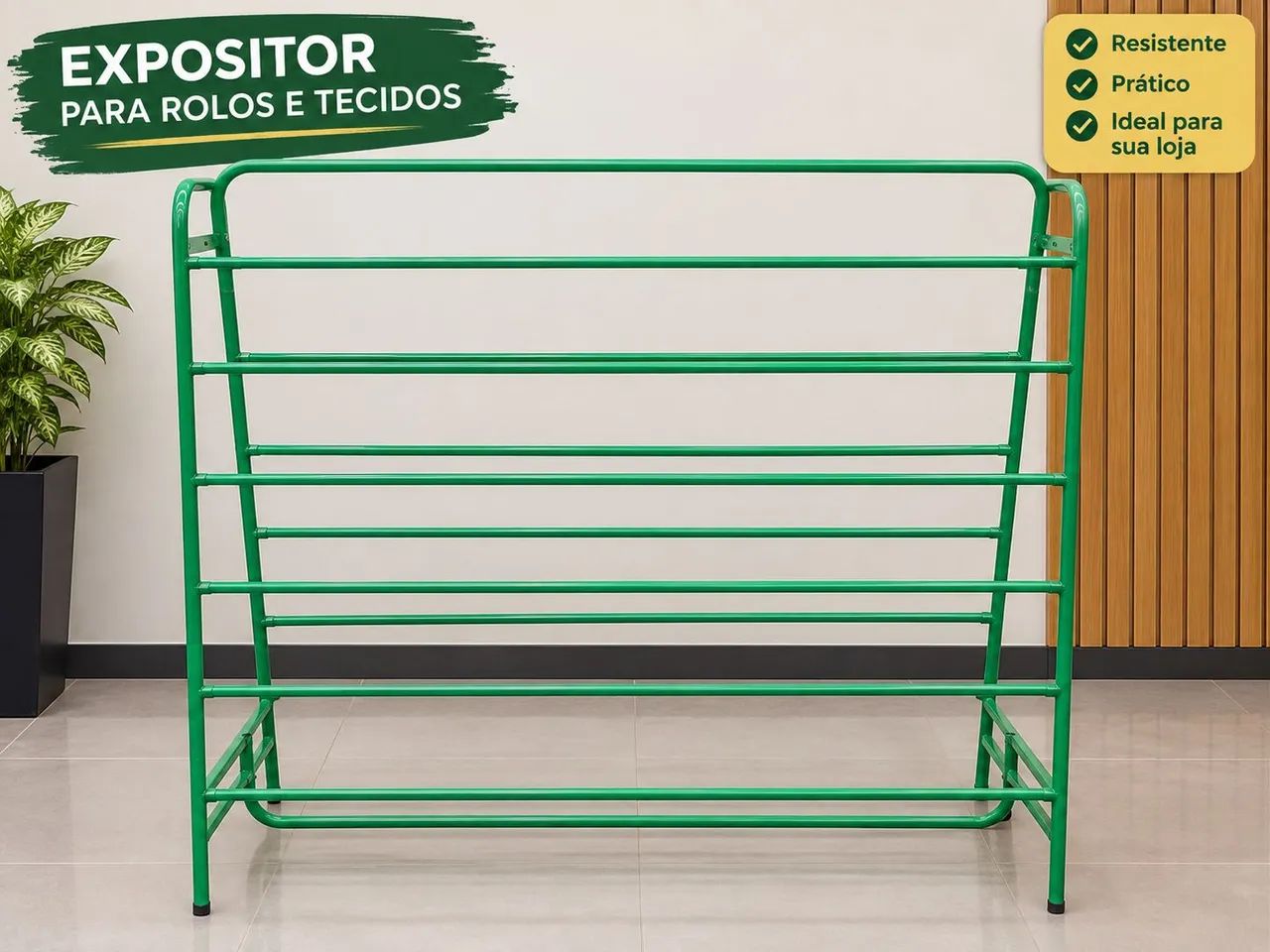 Expositor de chão para tecidos/plásticos