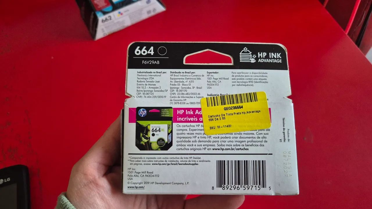 Cartucho hp 664 original preto - Foto 2