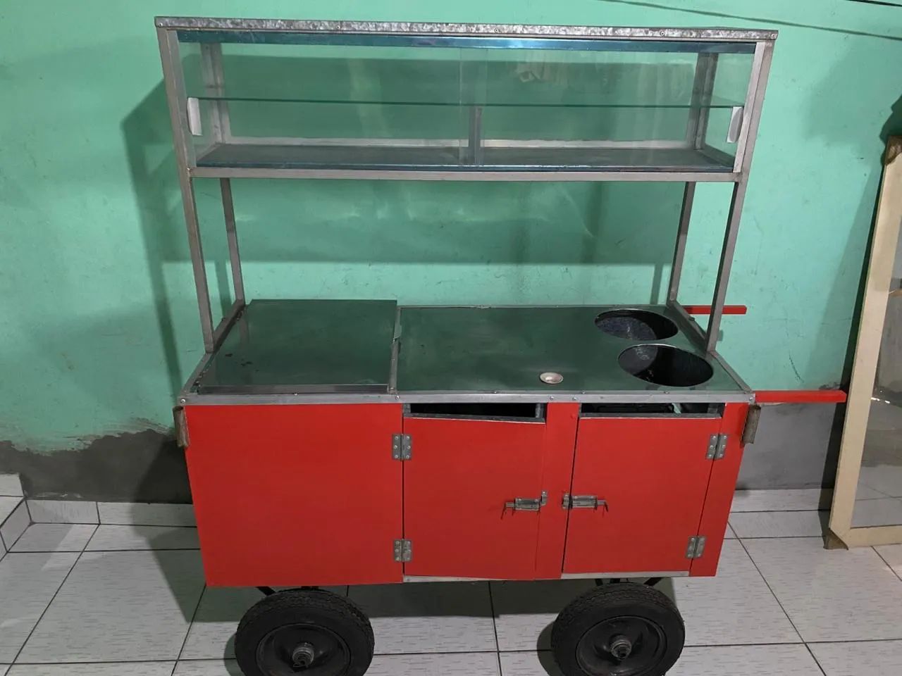 Carrinho de cachorro quente com fogão  - Foto 2