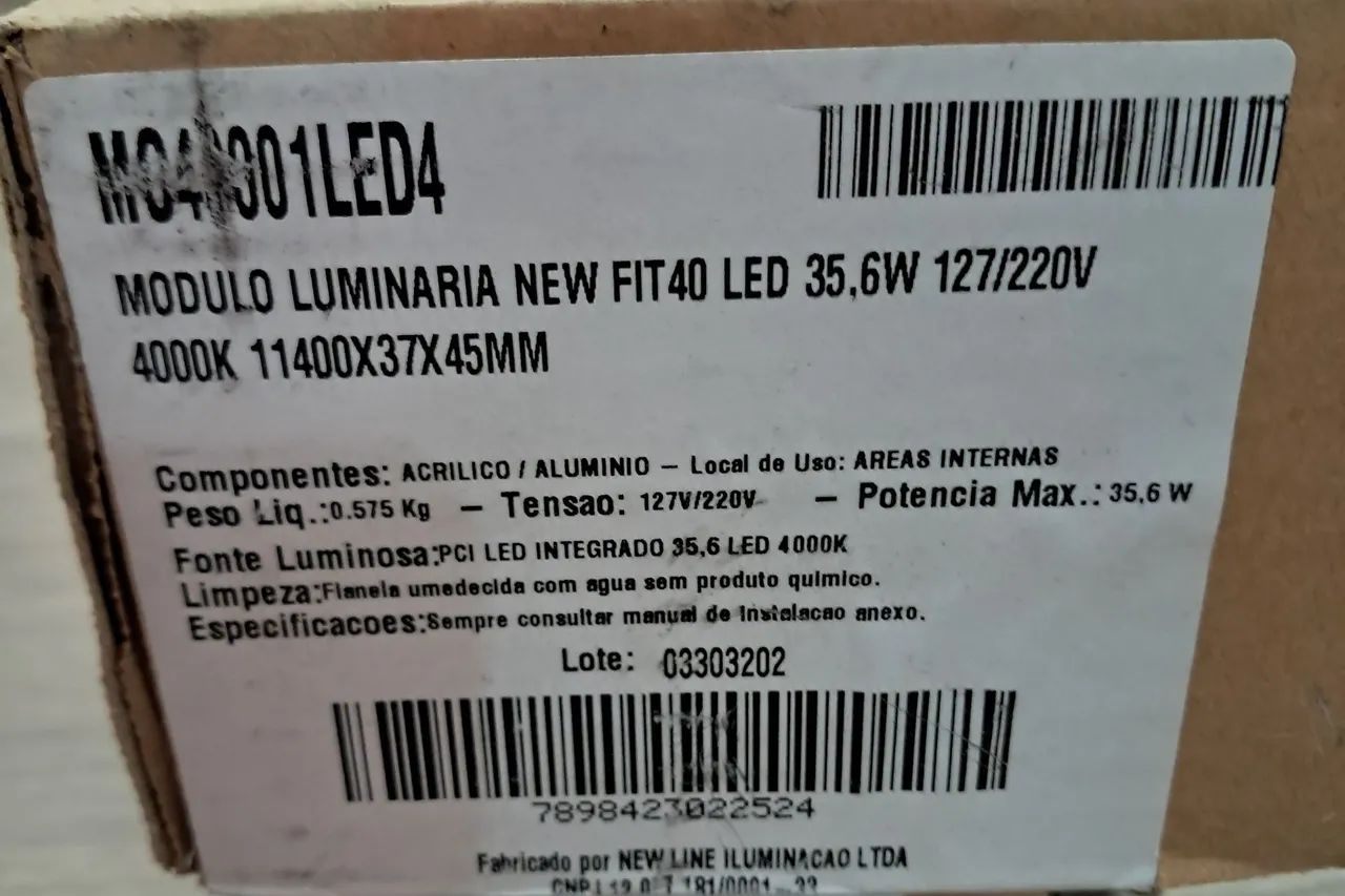 Kit com 2 Módulos luminárias New Fit 40 Newline  - Foto 3