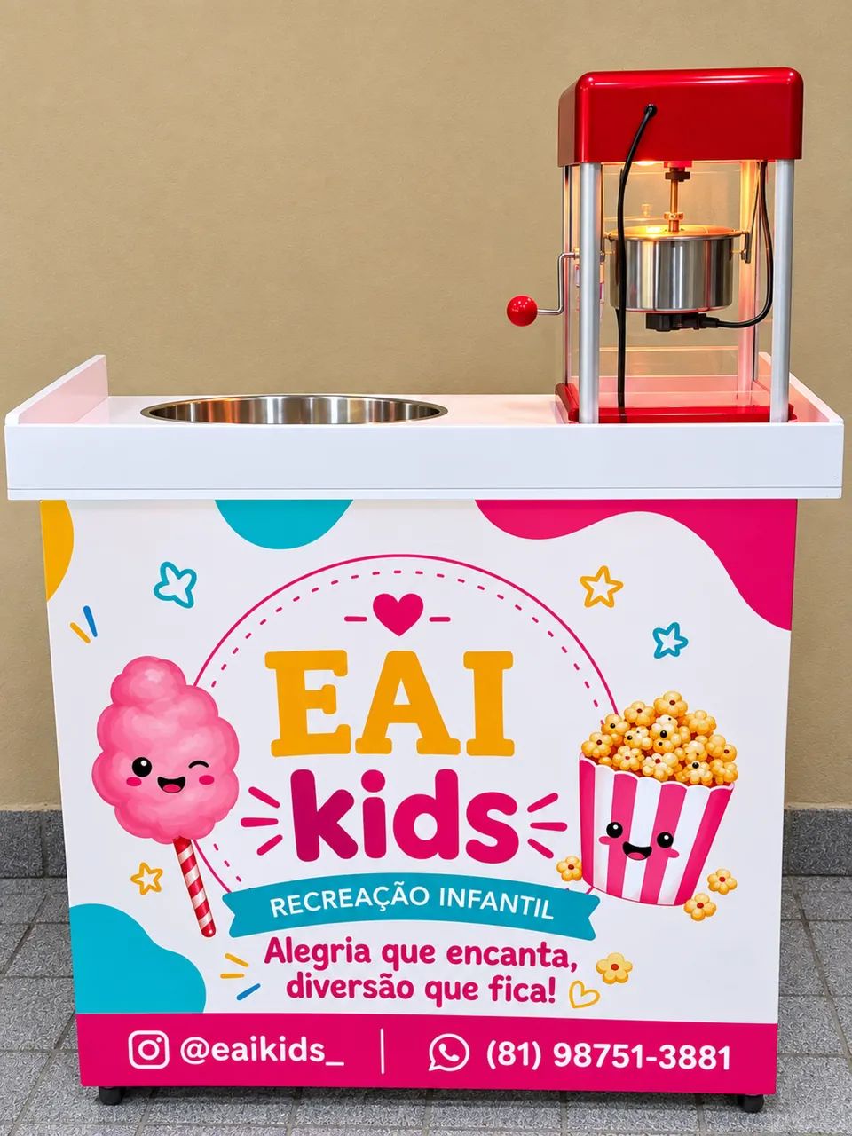 Algodão doce e pipoca
