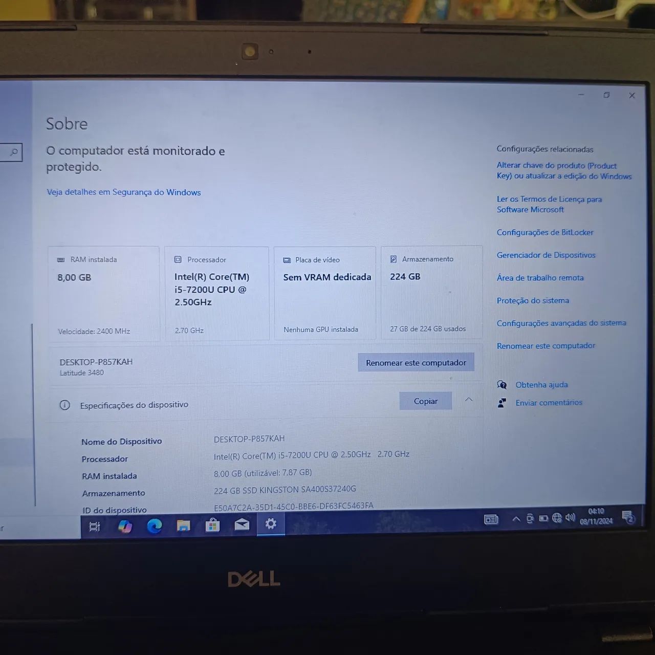 Notebook Dell  - i5  7200U  - Foto 3