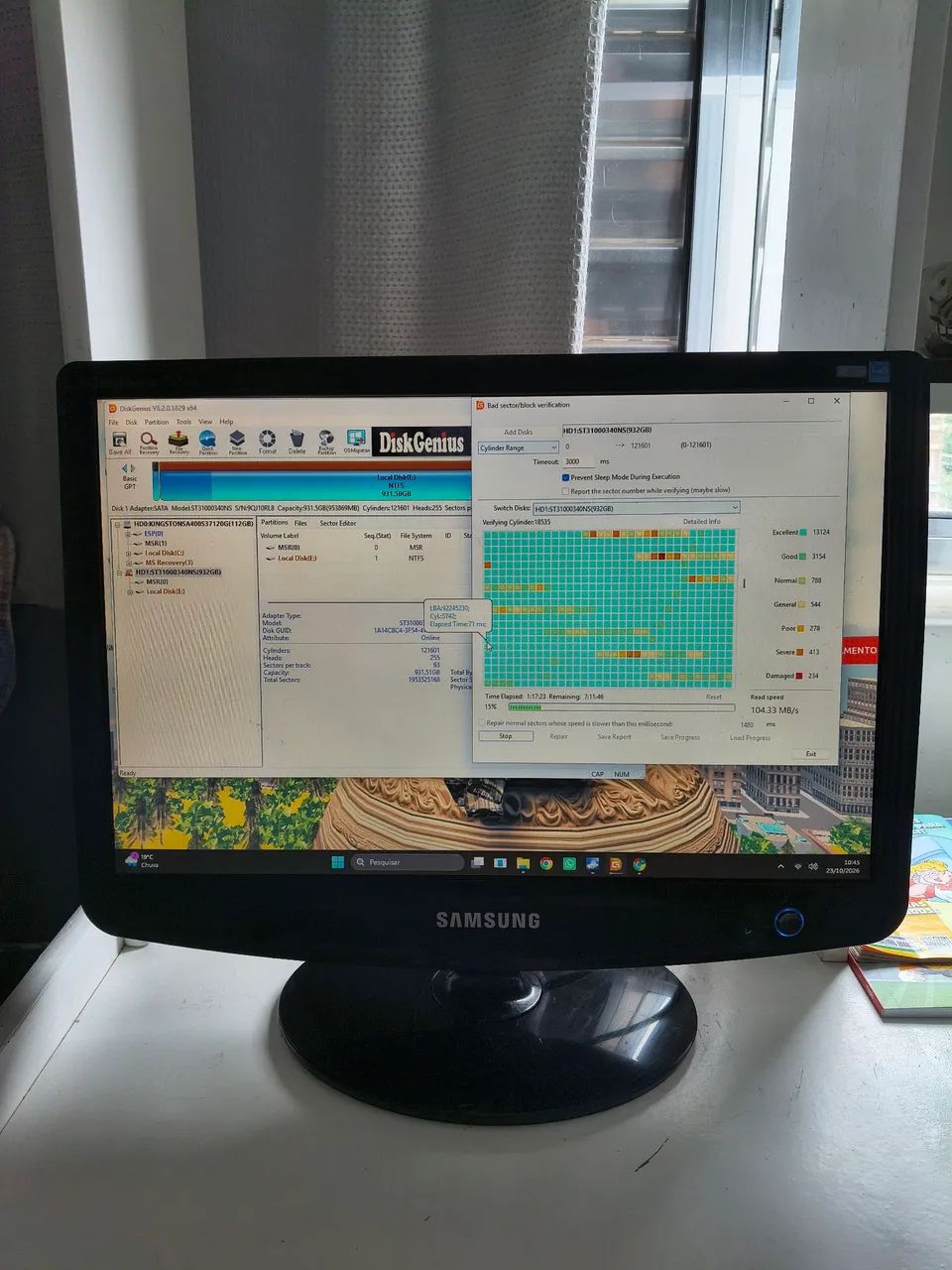 Monitor Samsung SyncMaster 732NW - 17" (Testado e Funcionando) - Foto 2