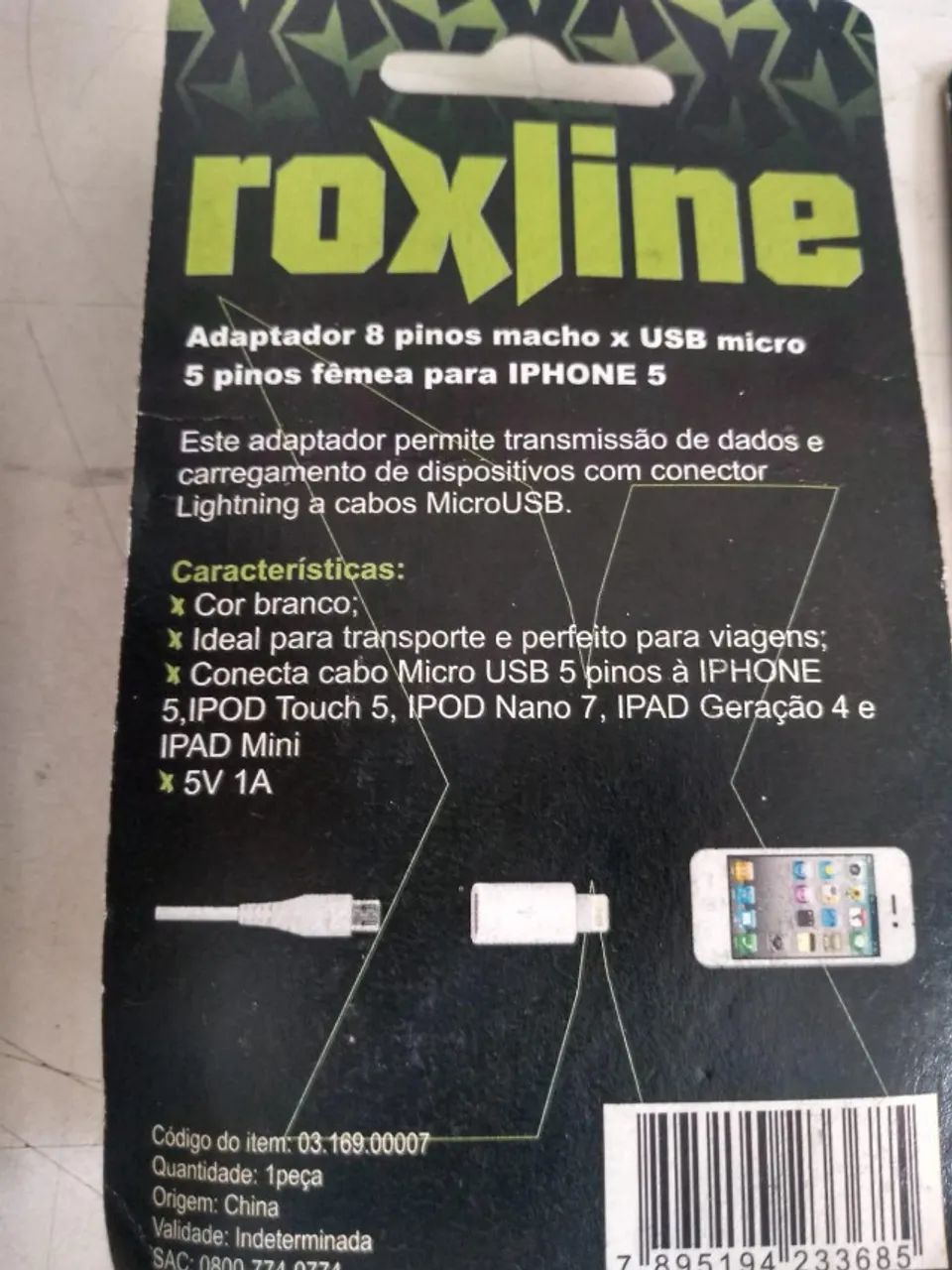 Adaptador iPhone 5 Para Micro Usb Fêmea (02 pçs)  - Foto 2