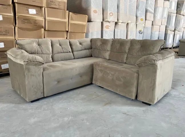 Nevada Retractable Corner Sofa 1.95 Beige419420922289868802
